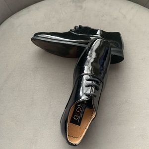 Boys Patent Leather Lace-Up Oxford Tie Dress Shoes